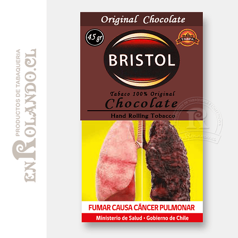 Tabaco Bristol Chocolate 45 Gr. ($4.190 x Mayor)