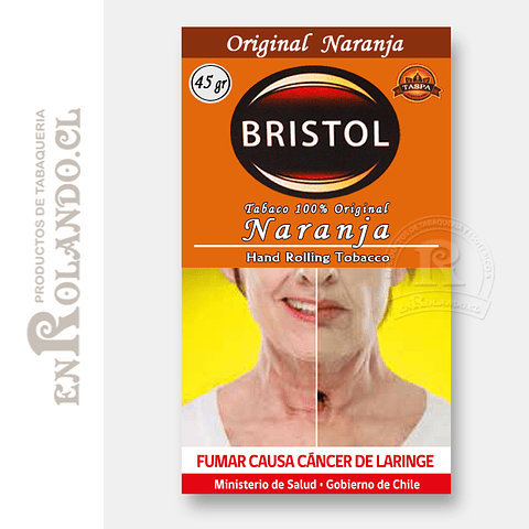 Tabaco Bristol Naranja 45 Gr. ($4.190 x Mayor)