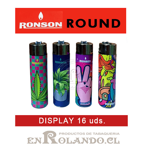 Encendedor Ronson Round 16 uds - Display