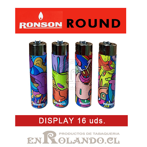 Encendedor Ronson Round 16 uds - Display