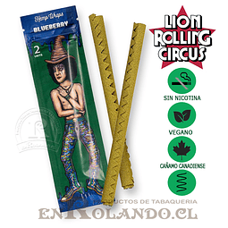 Lion Rolling Circus Wraps Hemp " Arándano " ($836 x Mayor)