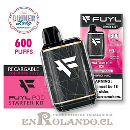 Vape Fuyl Recargable - Sandía ICE ($5.990 x Mayor) 600 Puffs 