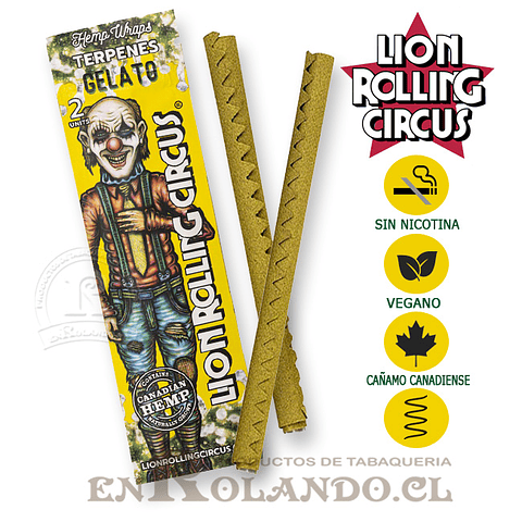 Lion Rolling Circus Wraps Hemp Terpenes Gelato ($916 x Mayor)