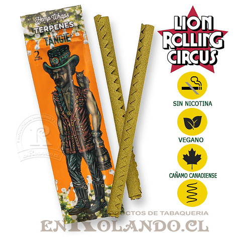 Lion Rolling Circus Wraps Hemp Terpenes Tangie ($916 x Mayor)