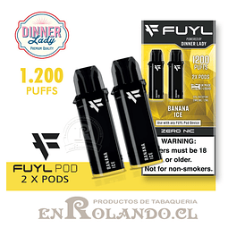 2 Pods para Vape Fuyl - Banana ICE ($5.990 x Mayor) 1.200 Puff