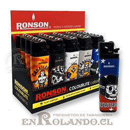 Encendedor Ronson Colourlite Caballeros - 20 uds - Display