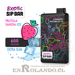 Vape Exotic Sip Bar - Frutilla Sandía ICE ($4.990 x Mayor) 600 Puffs