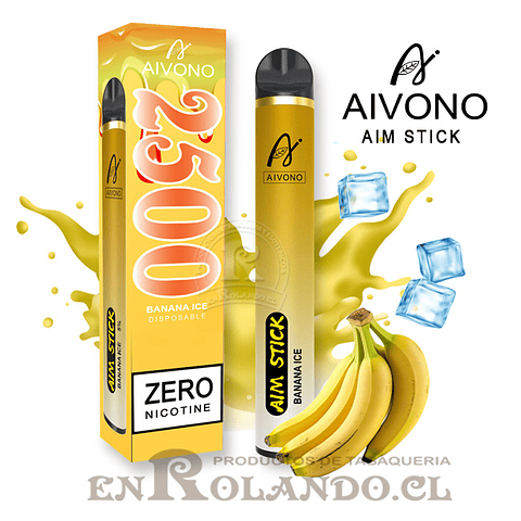 Vape Aivono - Bannana ICE ($5.490 x Mayor) 2.500 Puffs