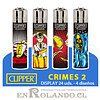 Encendedor Clipper Colección Crimes 2 - 24 Uds. Display