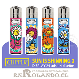 Encendedor Clipper Colección Sun is Shinning 2 - 24 Uds. Display