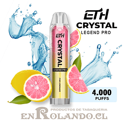 Vape ETH Crystal Legend Pro - Limonada Rosa ($5.990 x Mayor) 4.000 Puffs