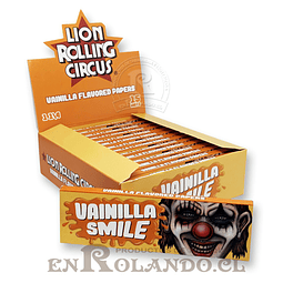 Papelillos Lion Rolling Circus Sabor Vainilla 1 1/4 - Display