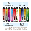 Pack 10 Vapers Aivono Sabores Surtidos - 2.500 Puffs