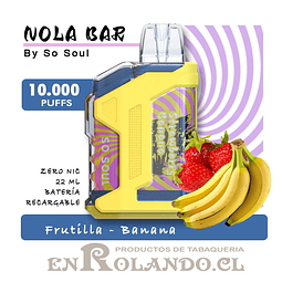 Vape Nola Bar - Frutilla - Banana ($10.990 x Mayor) 10.000 Puffs