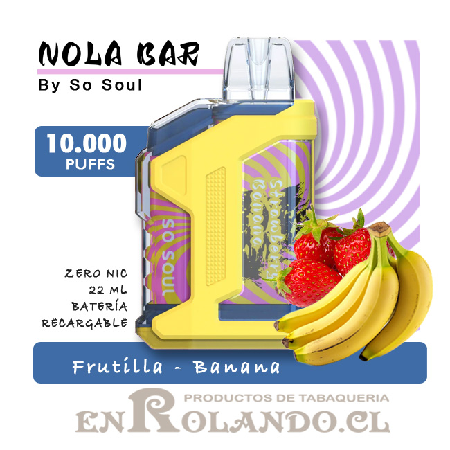 Vape Nola Bar - Frutilla - Banana ($9.990 x Mayor) Vape Nola Bar - Frutilla - Banana ($9.990 x Mayor)