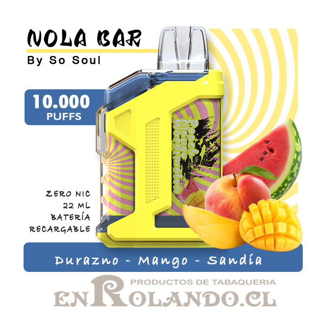 Vape Nola Bar - Durazno - Mango - Sanda ($10.990 x Mayor)
