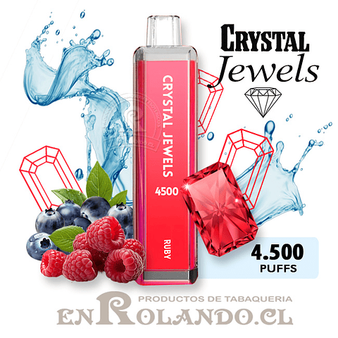 Vape Crystal Jewels - Ruby - Arándanos - Frambuesa ($6.990 x Mayor) 4.500 Puffs