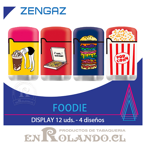 Encendedor Zengaz Jet Lighter Foodie - Display 12 uds.