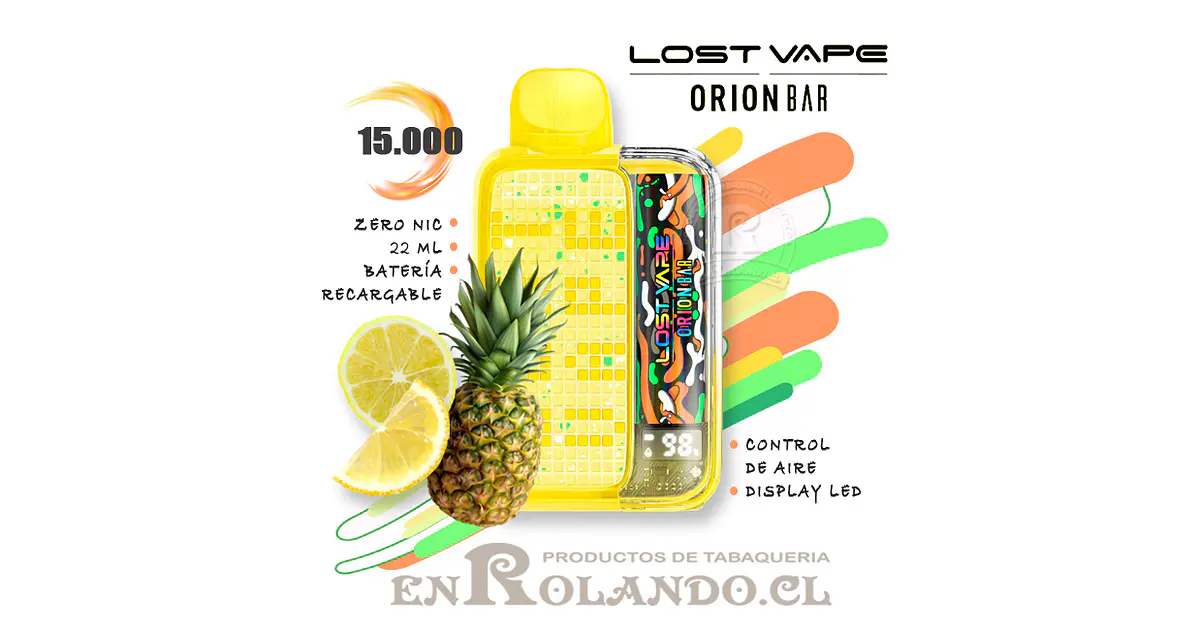 lost vape orion bar pineapple lemonade Lost Vape Orion Bar 10000 Disposable main image 0