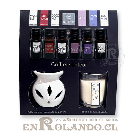 Set Difusor Cerámica + 6 Esencias + Vela ($9.990x Mayor)