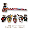 Pipa Metal y Vidrio Larga Calavera #DK-8441-3 ($2.490 x Mayor)