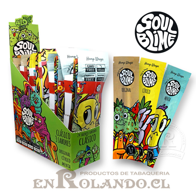 洋楽 G-Rap Welfed Soulman Soulblime Hemp Wrap Clásico - 24 Uds. ($875 x Mayor)