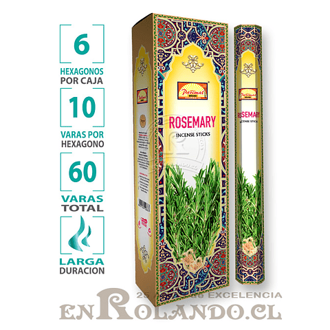 Incienso Parimal Long - Romero - 60 varas