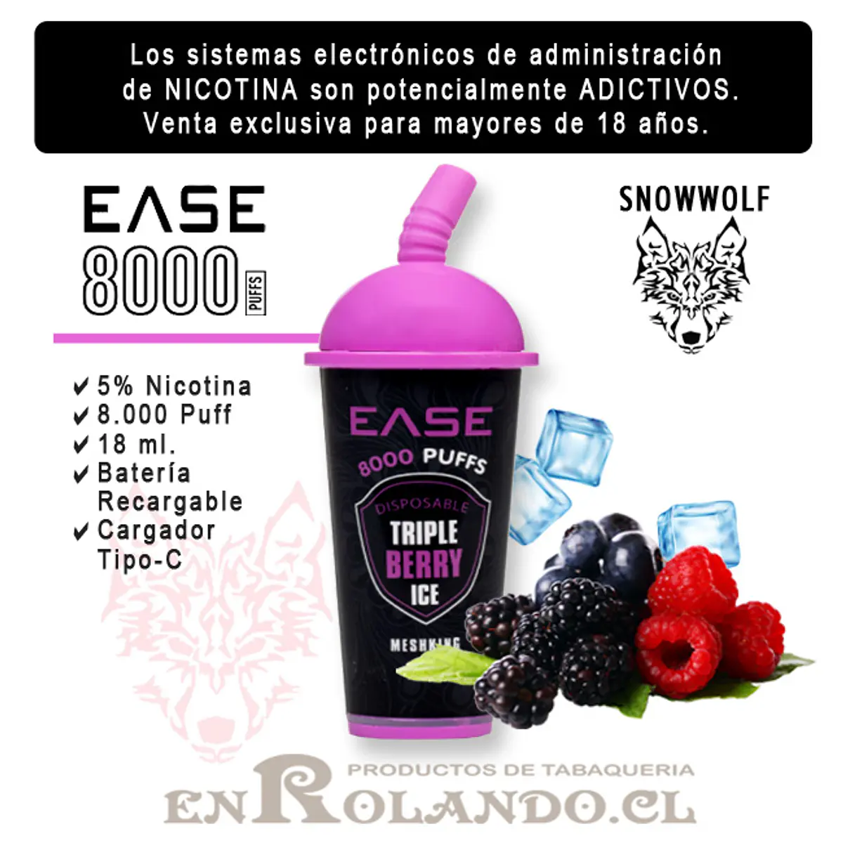 Vape Snowolf EASE - 8000