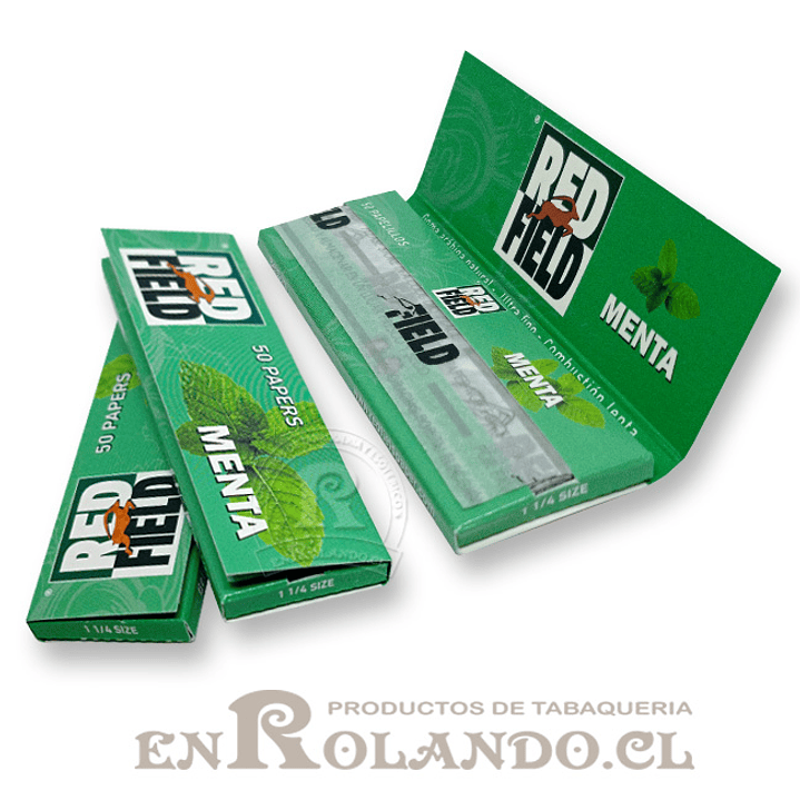 Papelillos Redfield Sabores - Menta 1 1/4 - Display  2