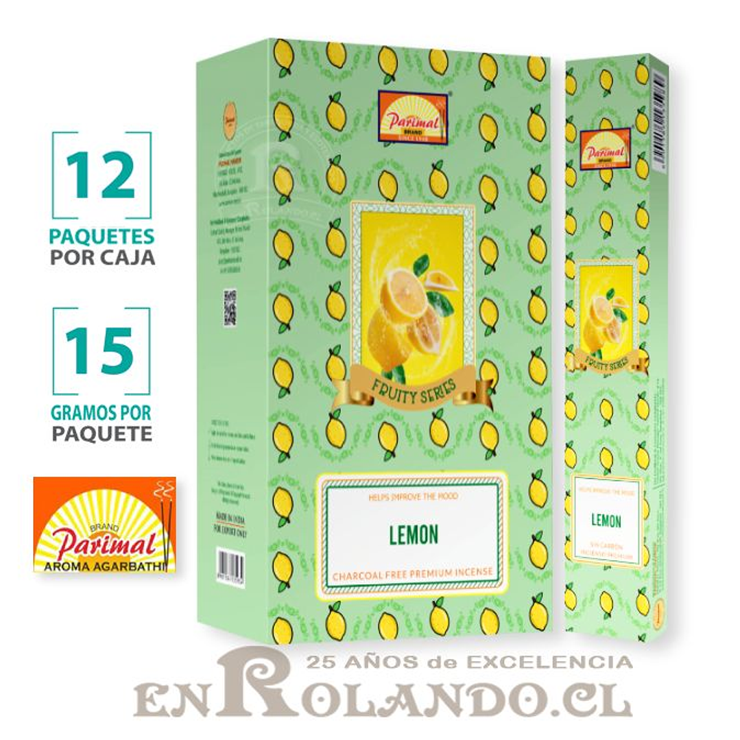 Incienso Parimal Limón - 12 Cajitas ($5.490 x Mayor) 1