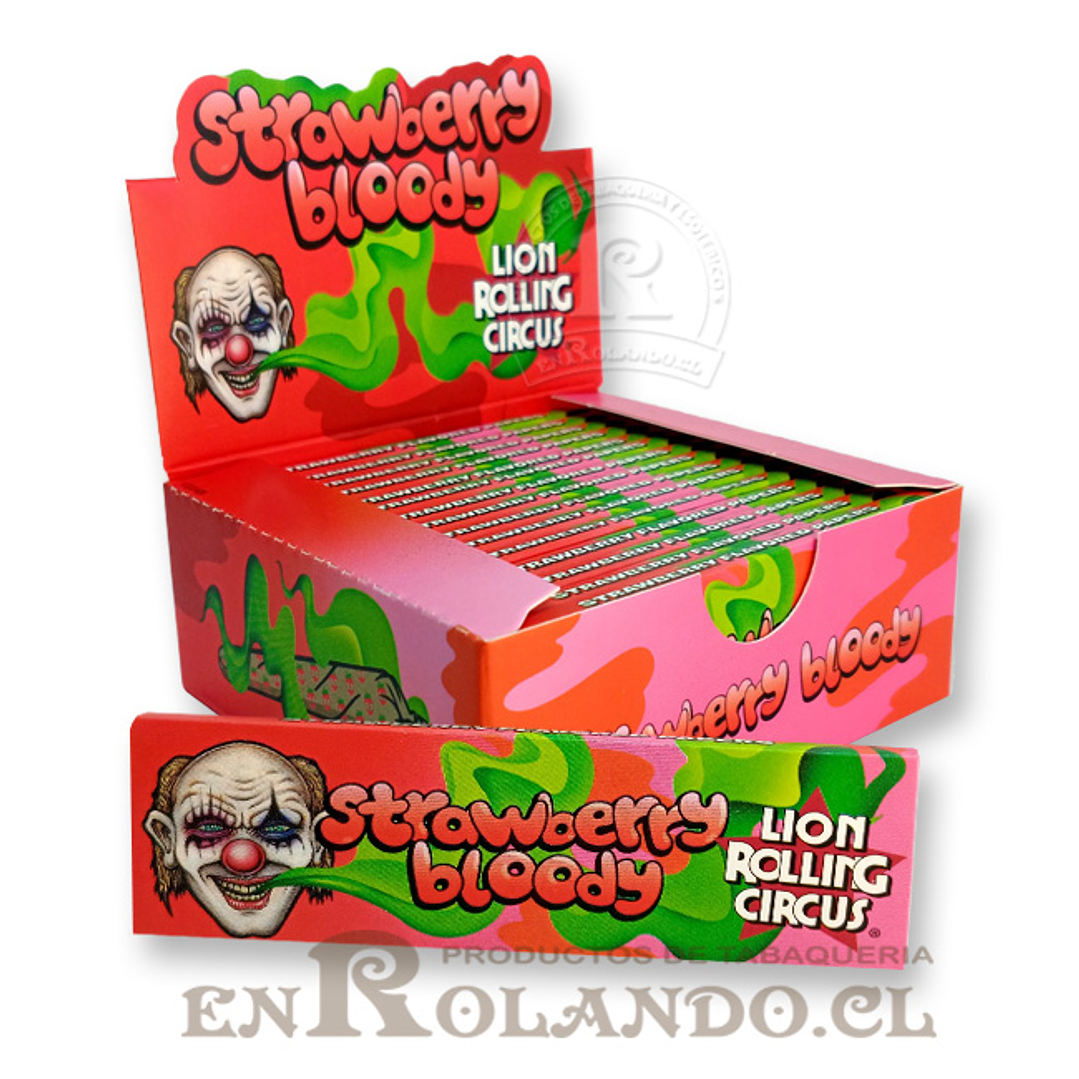Papelillos Lion Rolling Circus Sabor Frutilla 1 1/4 - Display 1