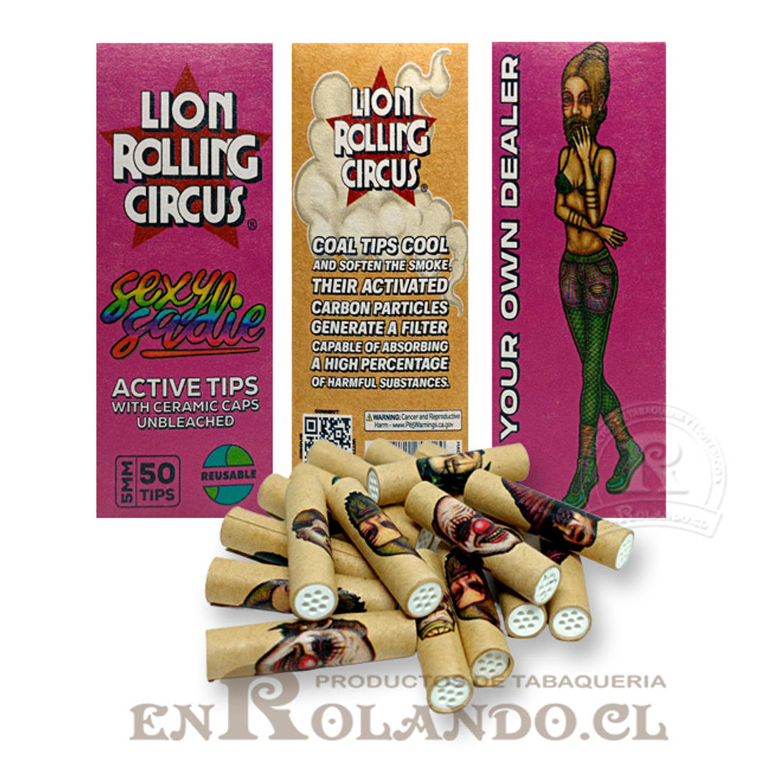 Tips Pre-Enrolados de Carbón Lion Rolling Circus - 50 uds 3