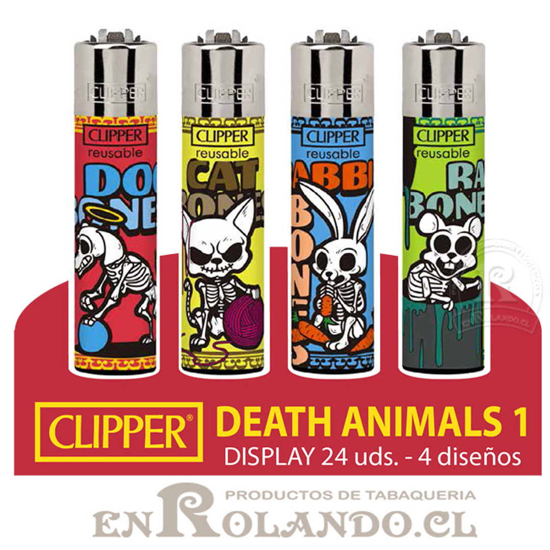 Encendedor Clipper Colección Death Animals 1 - 24 Uds. Display 1