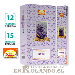 Incienso Parimal Lavanda - 12 Cajitas ($4.990 x Mayor)