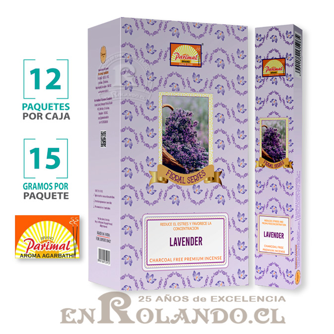 Incienso Parimal Lavanda - 12 Cajitas ($4.990 x Mayor) 1