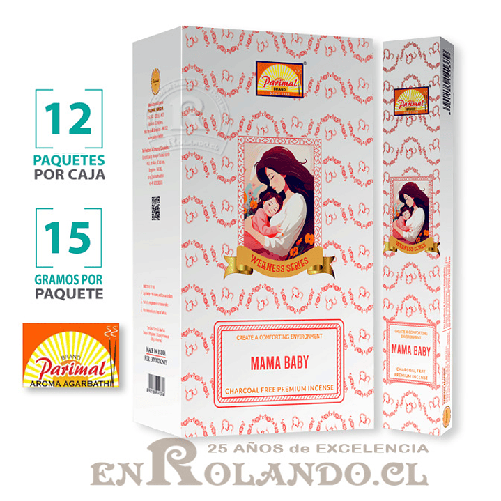 Incienso Parimal Mama y Bebe - 12 Cajitas ($4.990 x Mayor) 1