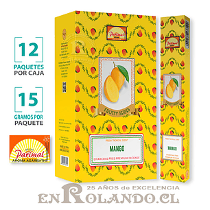 Incienso Parimal Mango - 12 Cajitas ($4.990 x Mayor)