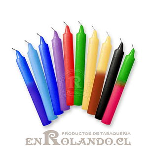 Vela Lisa Esotérica Colores Surtidos - 10 Velas