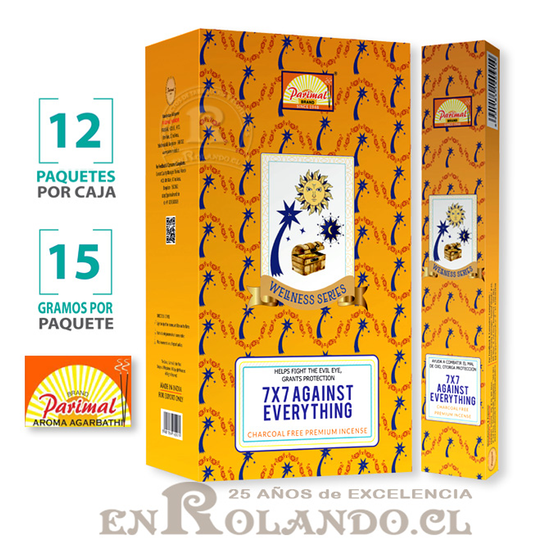 Incienso Parimal 7x7 Contra Todo - 12 Cajitas ($4.990 x Mayor) 1
