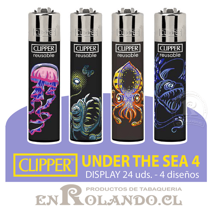 Encendedor Clipper Colección Under The Sea 4 - 24 Uds. Display 1