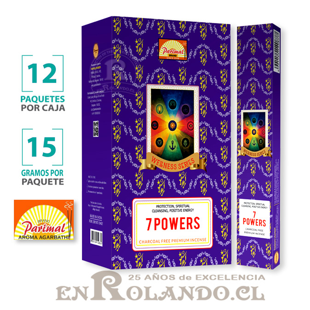 Incienso Parimal 7 Poderes - 12 Cajitas ($4.990 x Mayor) 1