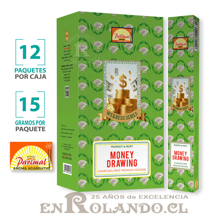 Incienso Parimal Dibuja Dinero - 12 Cajitas ($4.990 x Mayor) 1