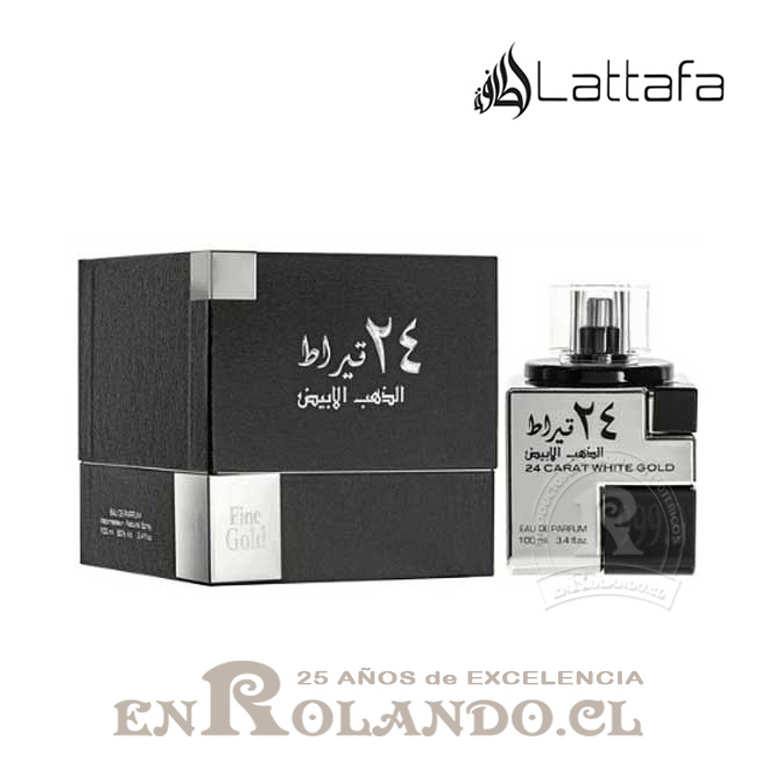 Lattafa 24 Carat White Gold Unisex EDP 100 ml 1