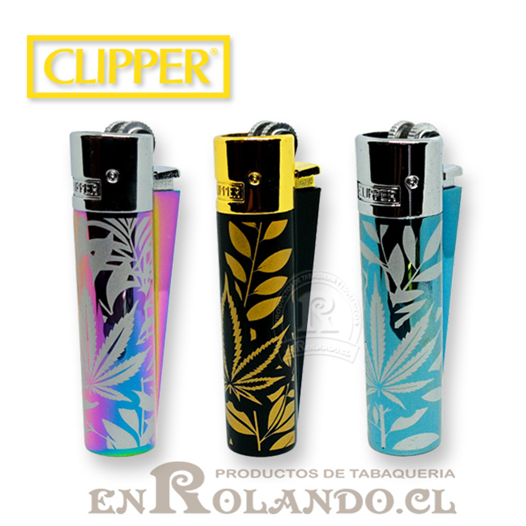 Encendedor Clipper Metalico Jungle Leaf 2