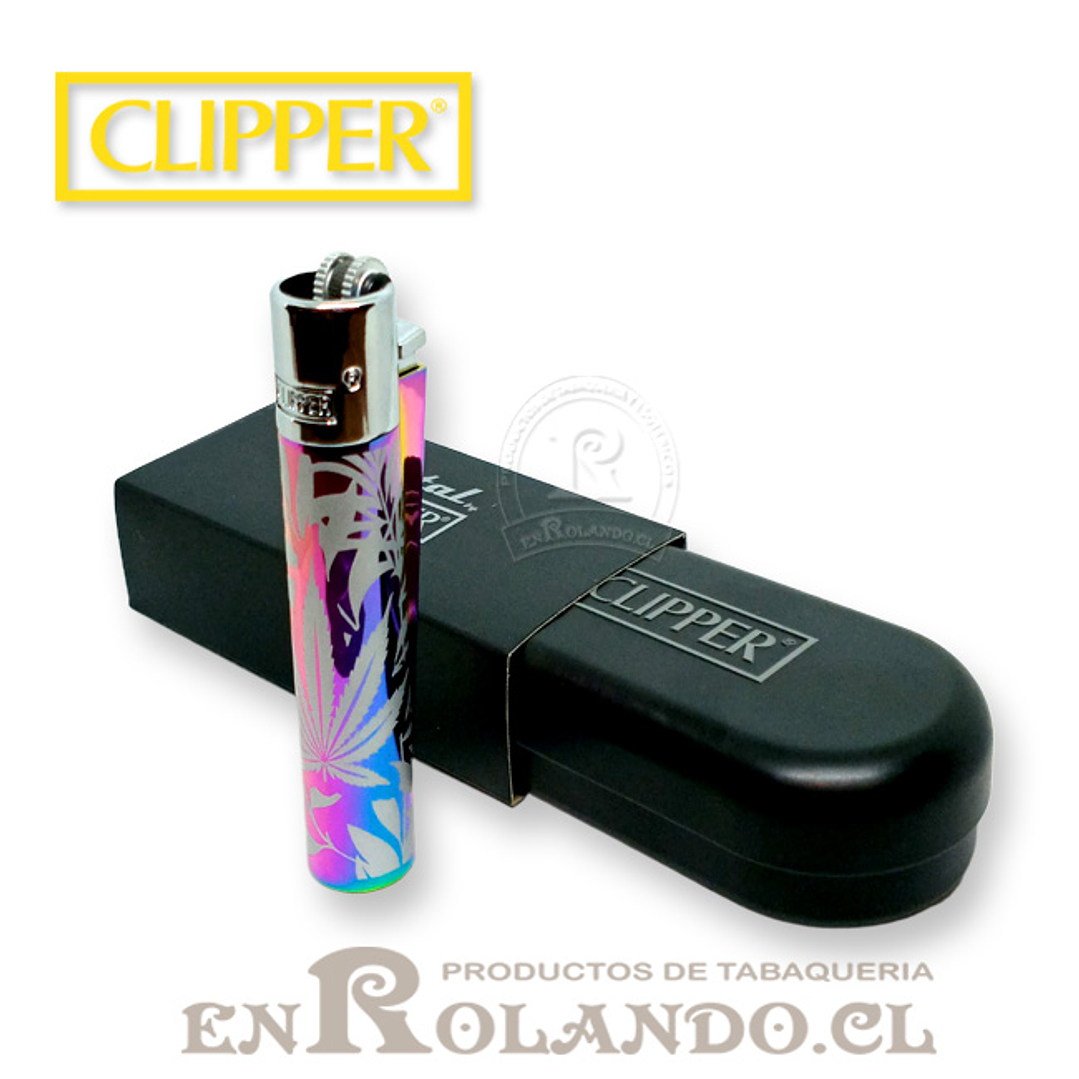 Encendedor Clipper Metalico Jungle Leaf 4