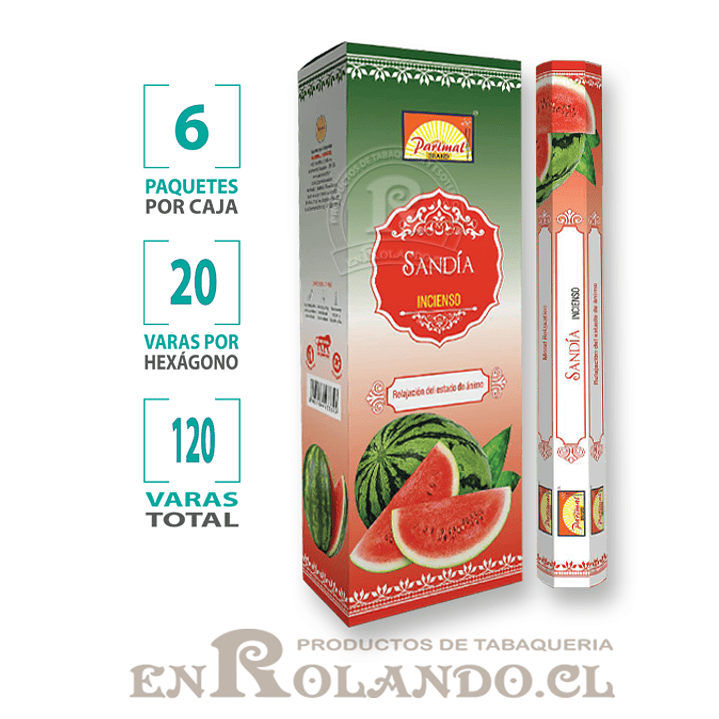 Incienso Parimal Sandia ($1.390 x MAYOR) - 120 varas 1
