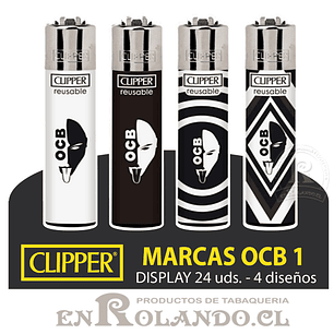 Encendedor Clipper Marcas OCB 1 - 24 Uds. Display