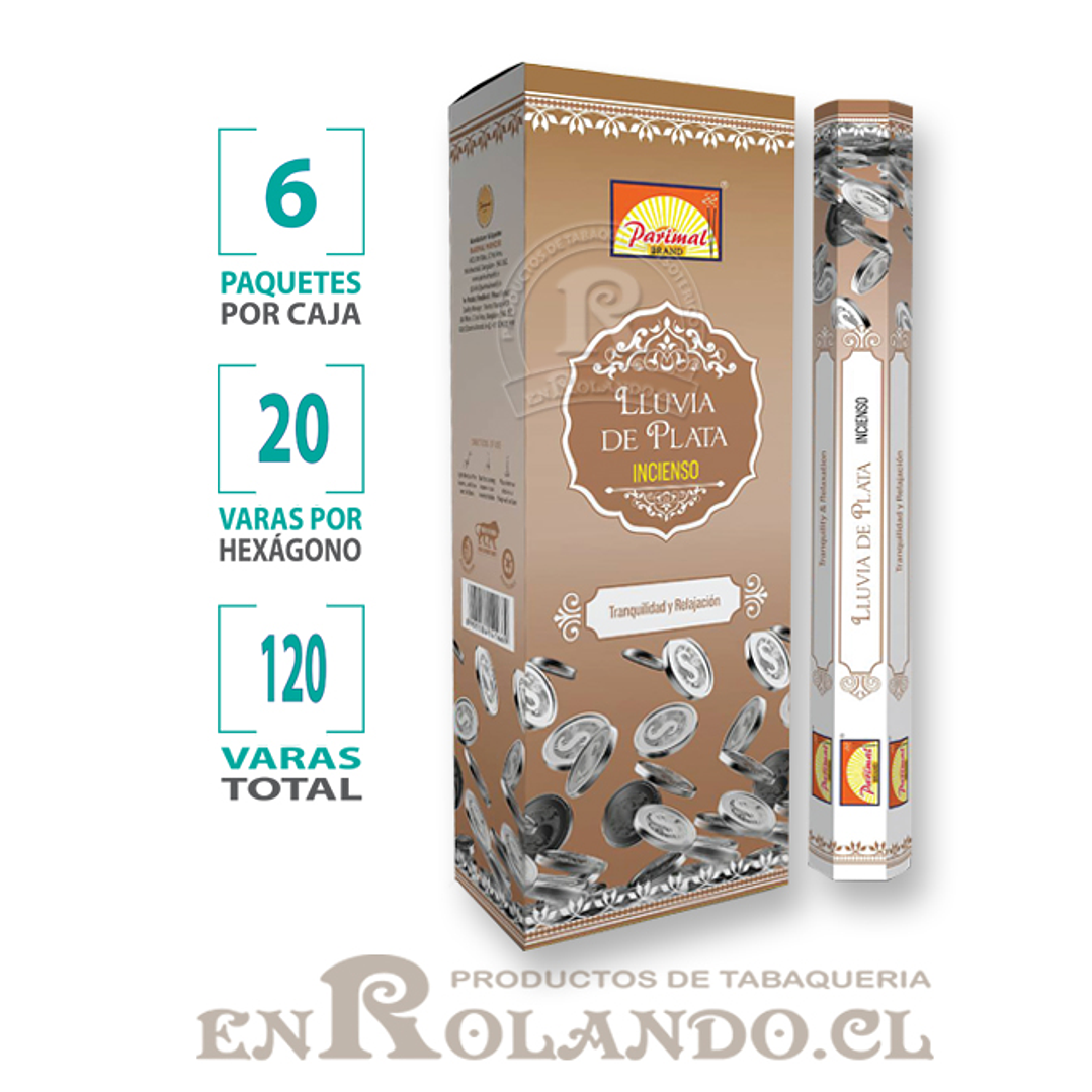 Incienso Parimal Lluvia de Plata ($1.390 x MAYOR) - 120 varas 1