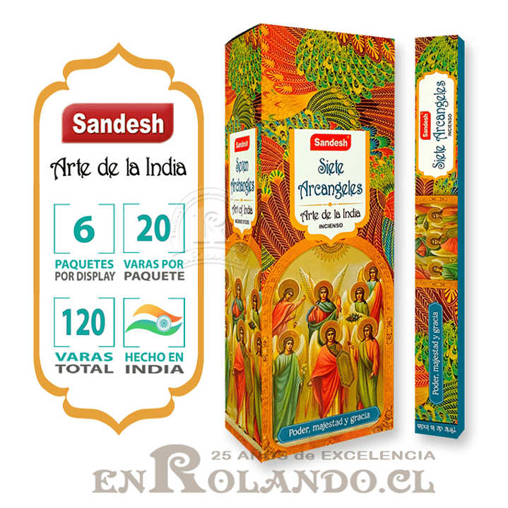 Incienso Sandesh - 7 Arcángeles ($1.690 x Mayor) 120 varas 1