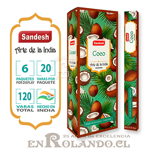 Incienso Sandesh - Coco ($1.690 x Mayor) 120 varas